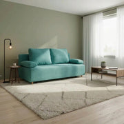 Canapea extensibila SUN, stofa catifelata verde menta - Enjoy new 18, 193x92x96 cm