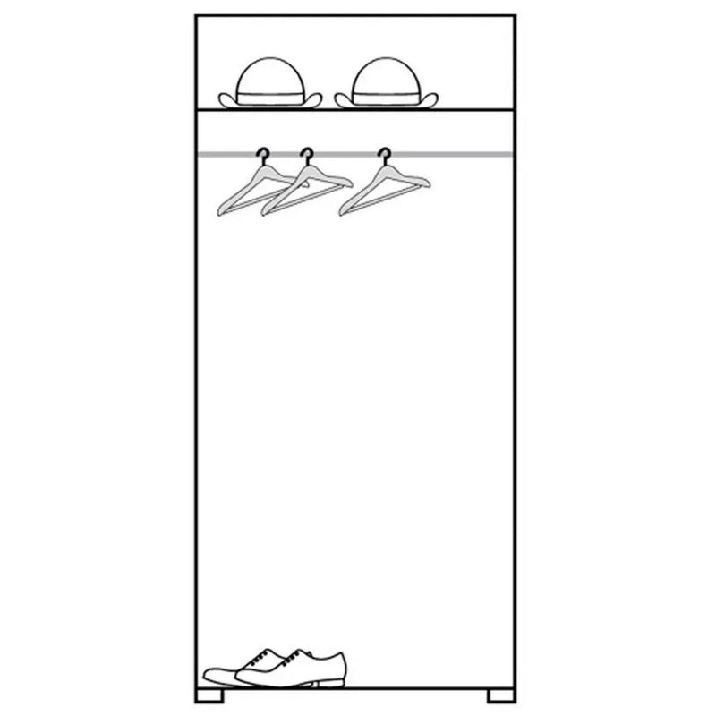 Dulap FOX1, stejar inchis/negru, PAL, cu 2 usi, 95x53x201 cm