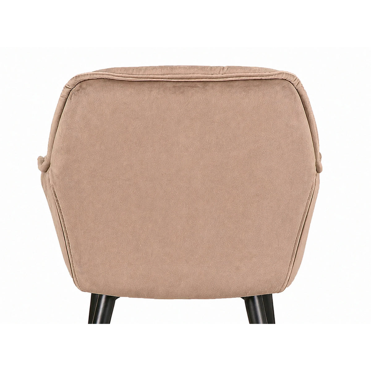 Scaun bar living CHERRY H-2, bej - Bluvel 28/negru mat, stofa catifelata/metal, 56x40x87 cm
