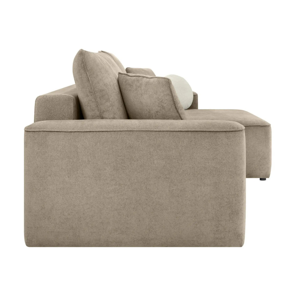 Colțar extensibil LORETTO, universal, stofă taupe, 259x158x100 cm