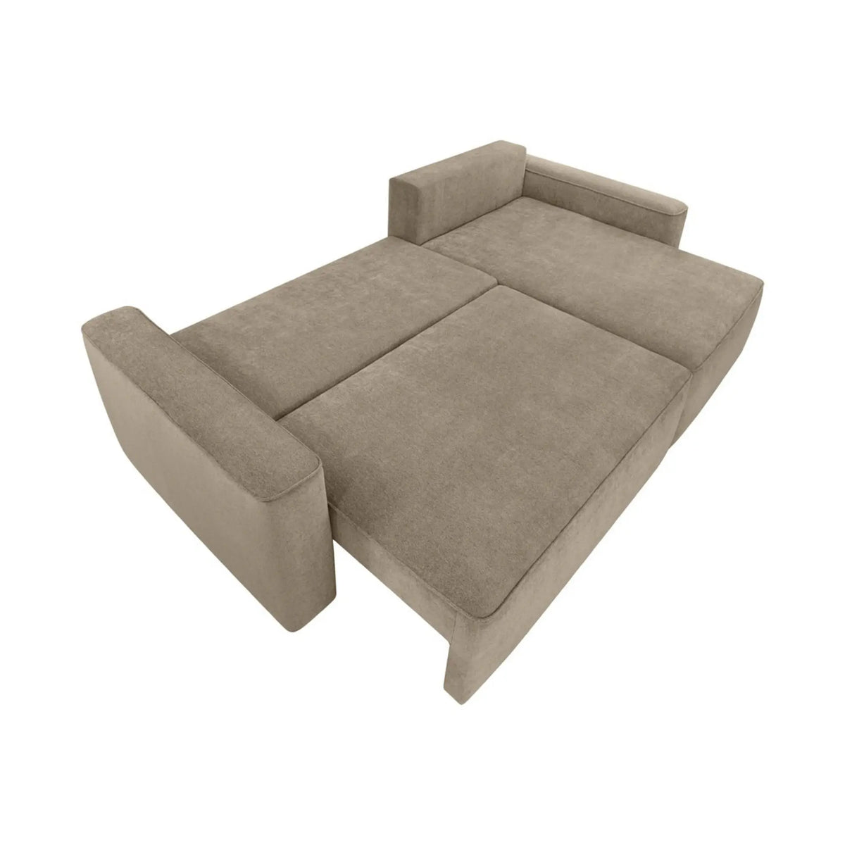 Colțar extensibil LORETTO, universal, stofă taupe, 259x158x100 cm