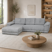 Coltar extensibil EVEREST, personalizabil materiale gama Platinium, cu lada depozitare, 308x213x90 cm