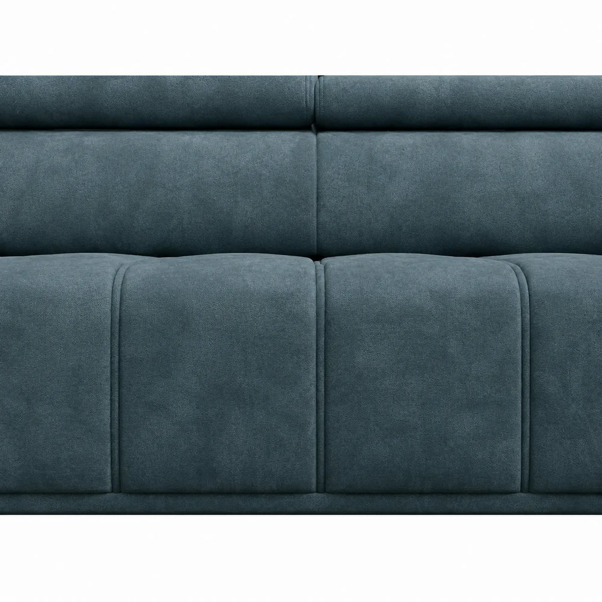 Coltar PALLADIO L, sezlong stanga, stofa catifelata turcoaz inchis - Riviera 87, cu reglaj electric si tetiere reglabile, 320x220x99 cm