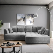 Coltar TIGA, personalizabil, cu reglaj electric si lada depozitare, 286x207x77 cm