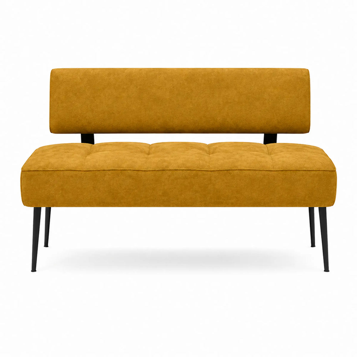 Coltar bucatarie BANCO, sezlong stanga, stofa catifelata galben - Salvador 09, 213x164x89 cm