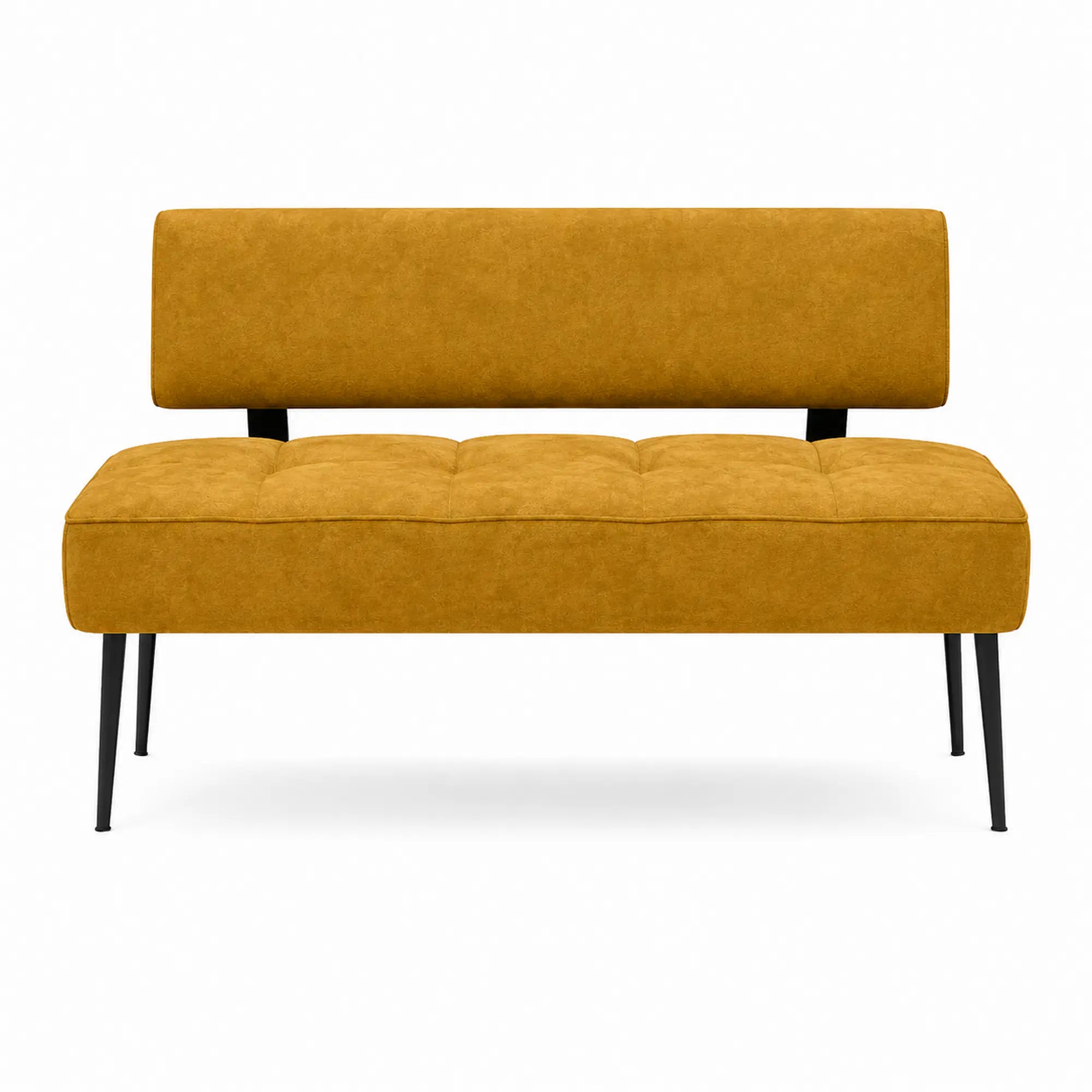 Coltar bucatarie BANCO, sezlong stanga, stofa catifelata galben - Salvador 09, 213x164x89 cm