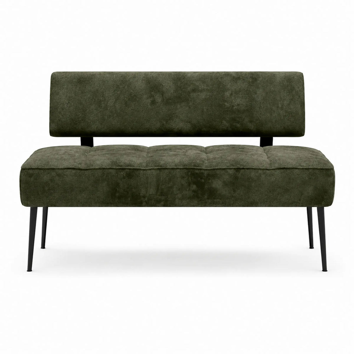 Coltar bucatarie BANCO, sezlong stanga, stofa catifelata verde inchis - Whisper 11, 213x164x89 cm