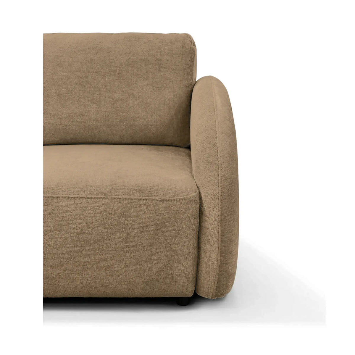 Coltar de living FLAVIA, sezlong dreapta, stofa maro - Cremona 18, cu lada depozitare, 265x215x86 cm