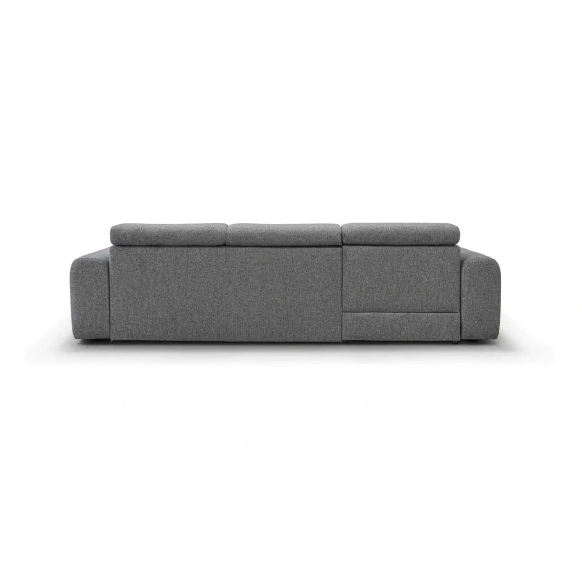 Coltar extensibil 5 locuri LIRRA, sezlong stanga, stofa gri - Cremona 95, cu lada depozitare, 300x185x84 cm