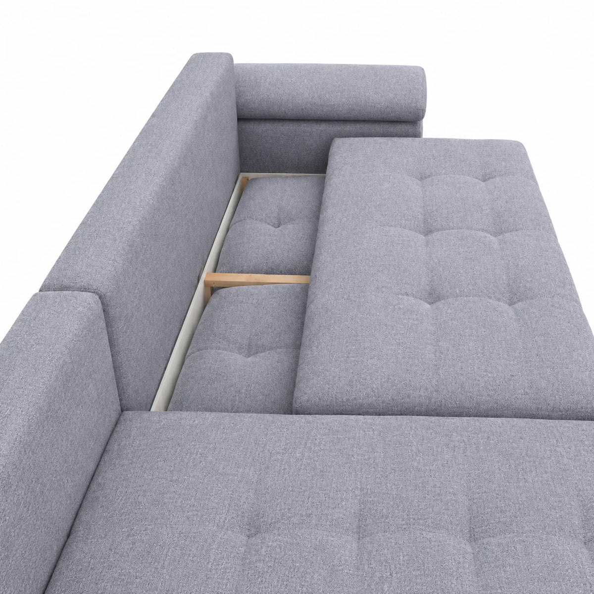 Coltar extensibil EVEREST, universal, stofa clasica gri - Primo 88, cu lada depozitare, 314x213x90 cm