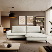 Coltar extensibil GLOSSY, personalizabil, cu lada depozitare, 226x162x88 cm