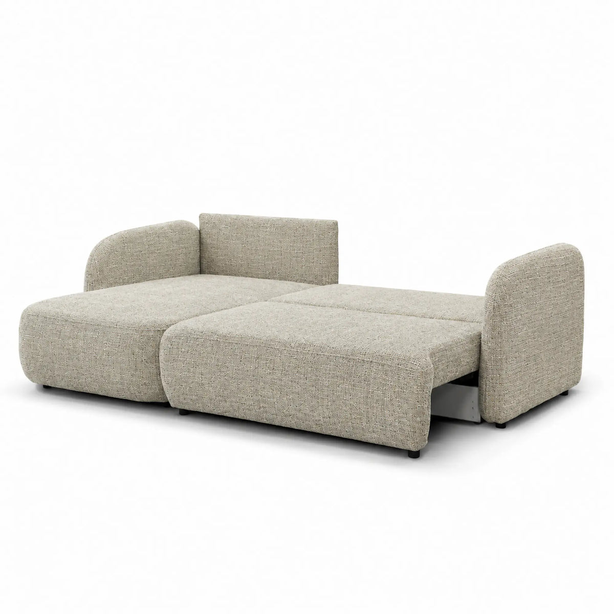 Coltar extensibil SANTIAGO, sezlong stanga, stofa bej inchis - Cremona 14, cu lada depozitare, 241x154x90 cm