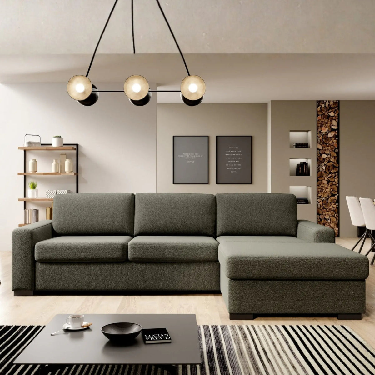 Coltar extensibil VANILLA CORNER 140, personalizabil, cu lada depozitare, 283x173x87 cm