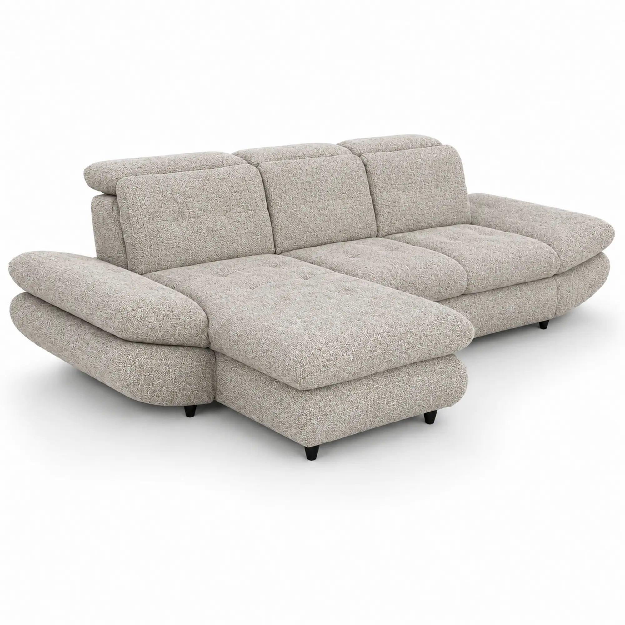Coltar living SIENA MINI, sezlong stanga, stofa crem - Rimini R072, 297x181x100 cm