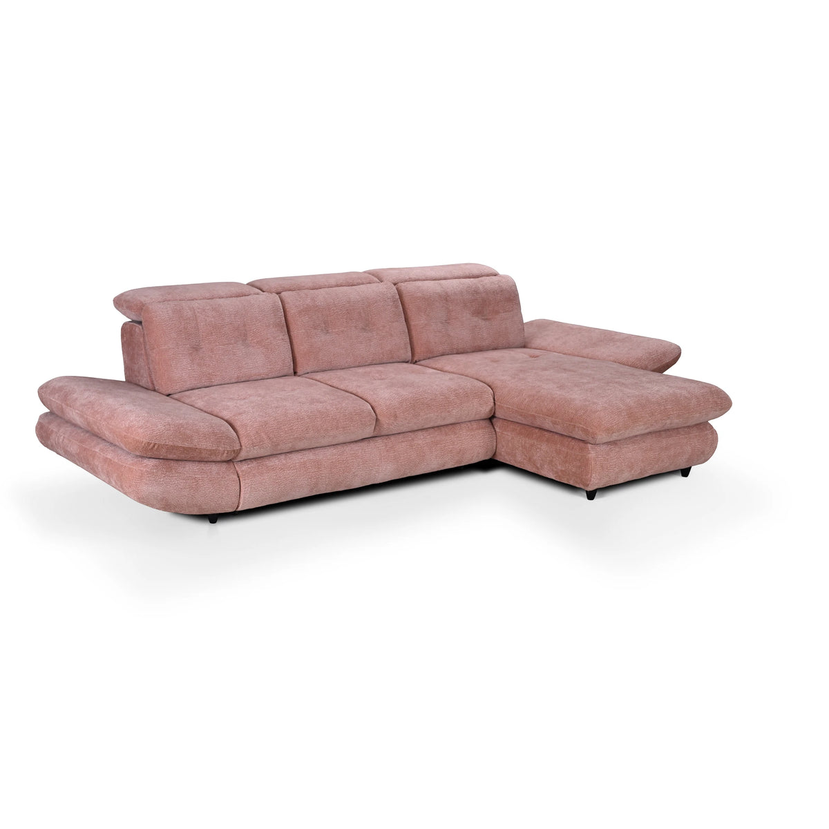 Coltar living mic SIENA MINI, sezlong dreapta, stofa maro - Cloud A058, 207x181x100 cm