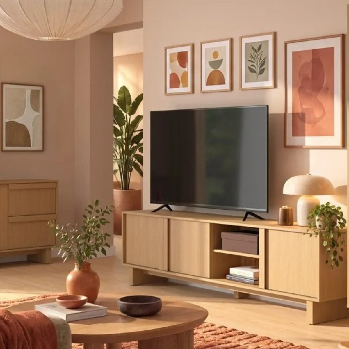 Comodă TV MODO, stejar arles, PAL, 204x40x58 cm