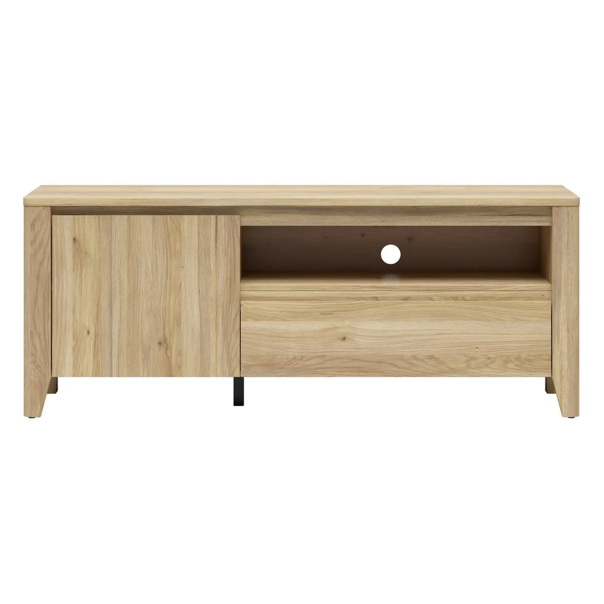 Comodă TV SAWIRA II, stejar mauvella, PAL, 161x43x65 cm