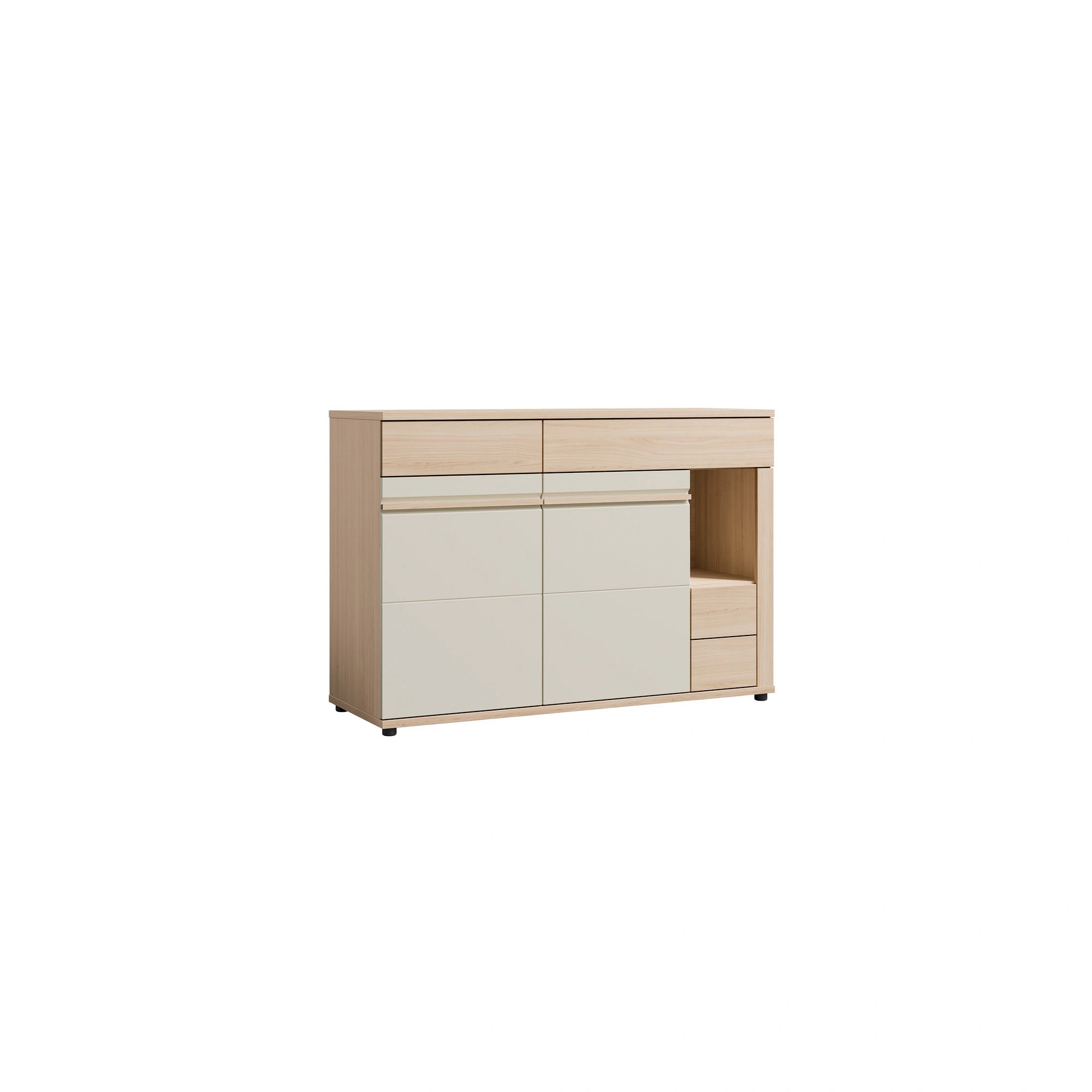Comoda OSLO OS12, stejar riva/casmir, PAL laminat, 130x44x90 cm