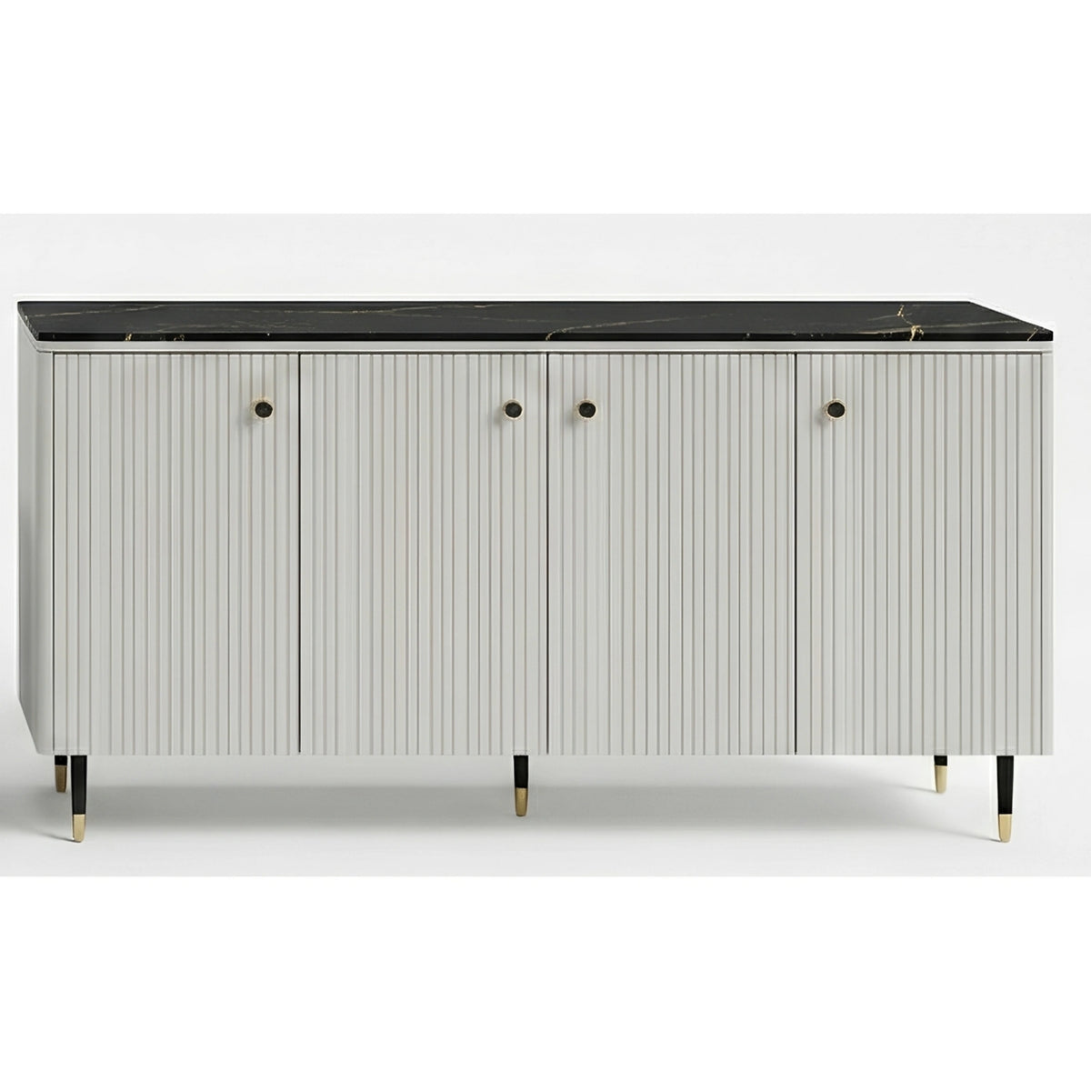 Comoda SIERRA SR8, casmir/negru, PAL laminat, 185x39x86 cm