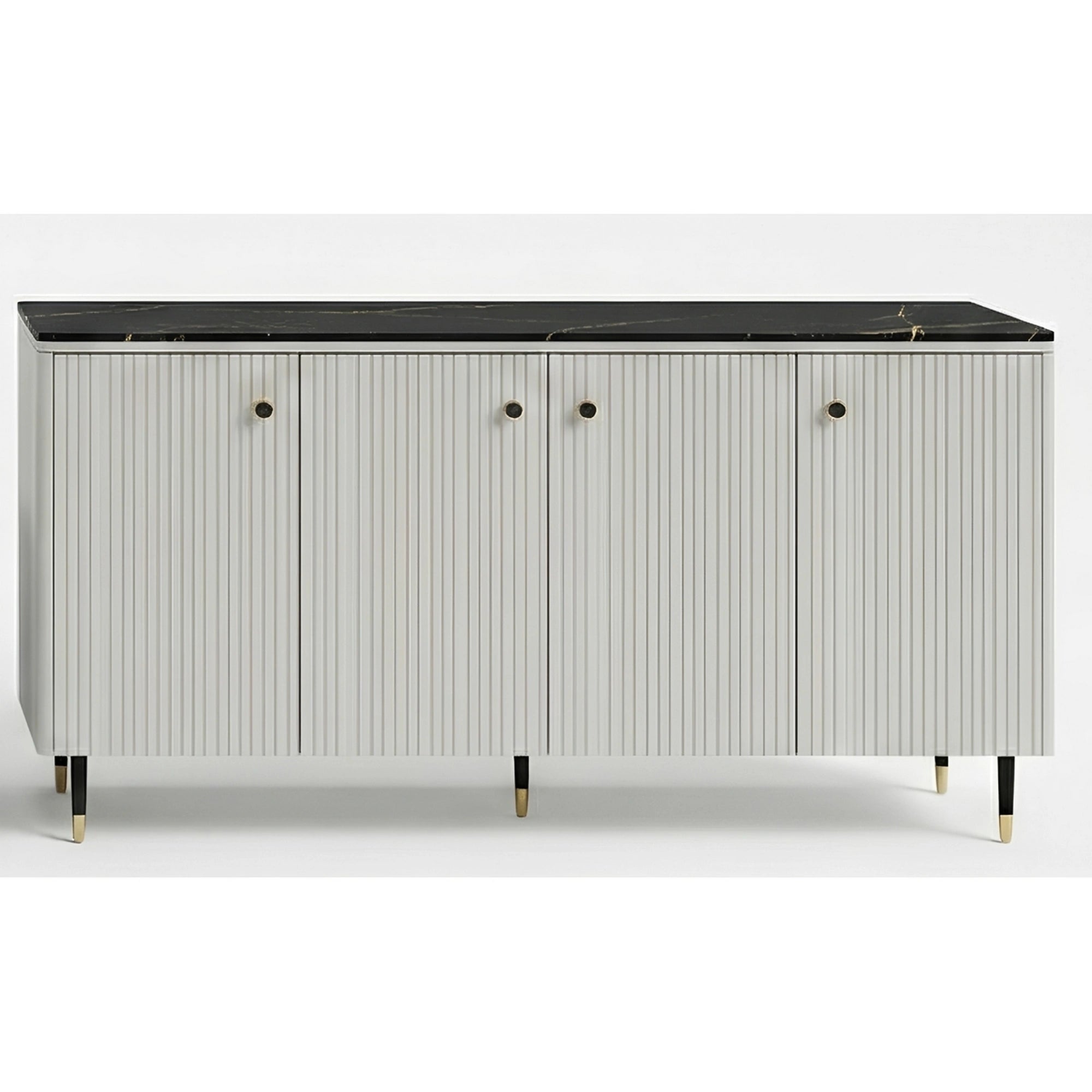 Comoda SIERRA SR8, casmir/negru, PAL laminat, 185x39x86 cm
