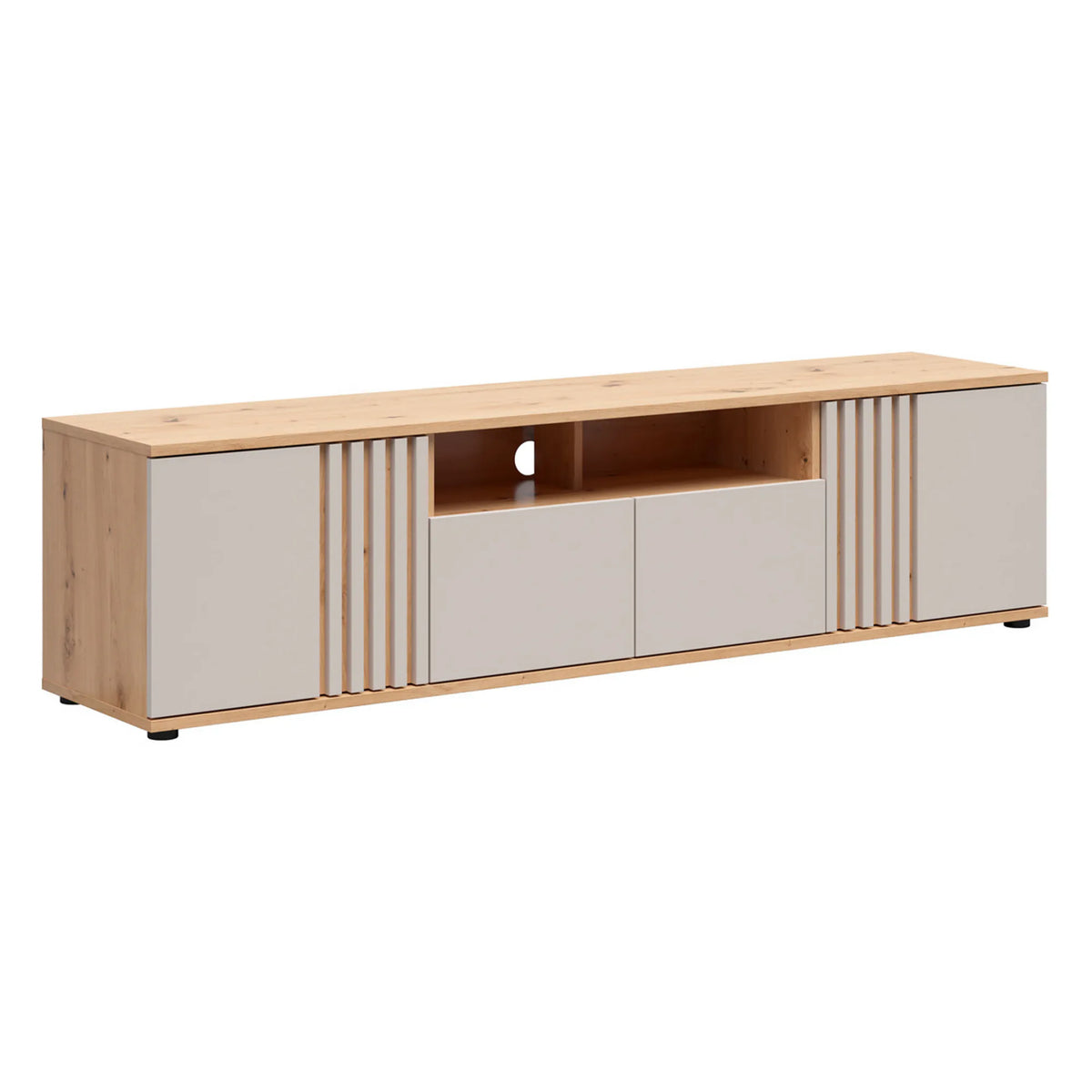 Comoda TV BREVAS, stejar artisan/casmir, PAL, 180x40x47 cm