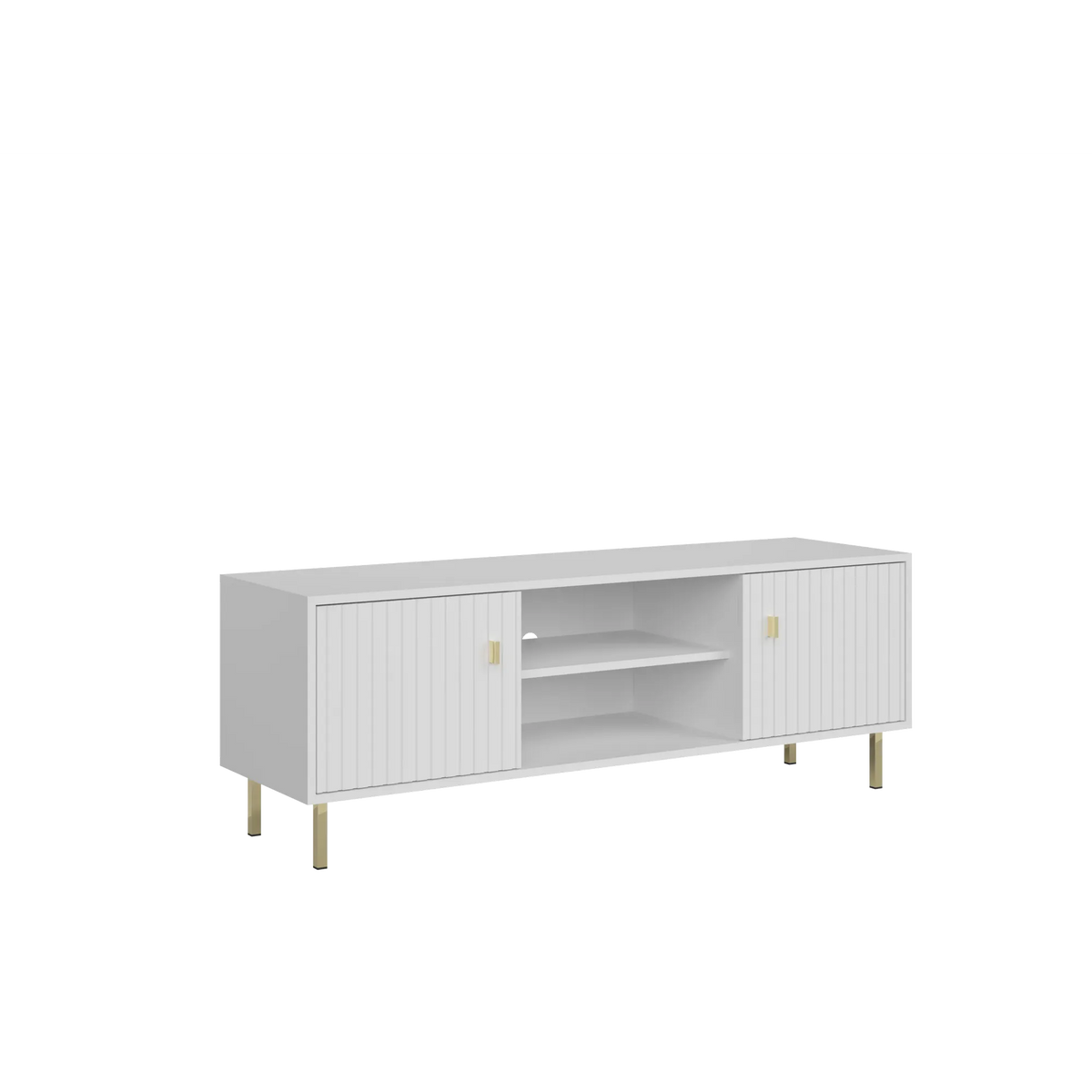 Comoda TV PIANO, alb, PAL, 140x40x50 cm