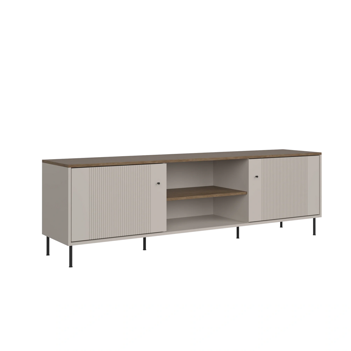 Comoda TV TIRAMISU, casmir/stejar, PAL, 184x40x56 cm