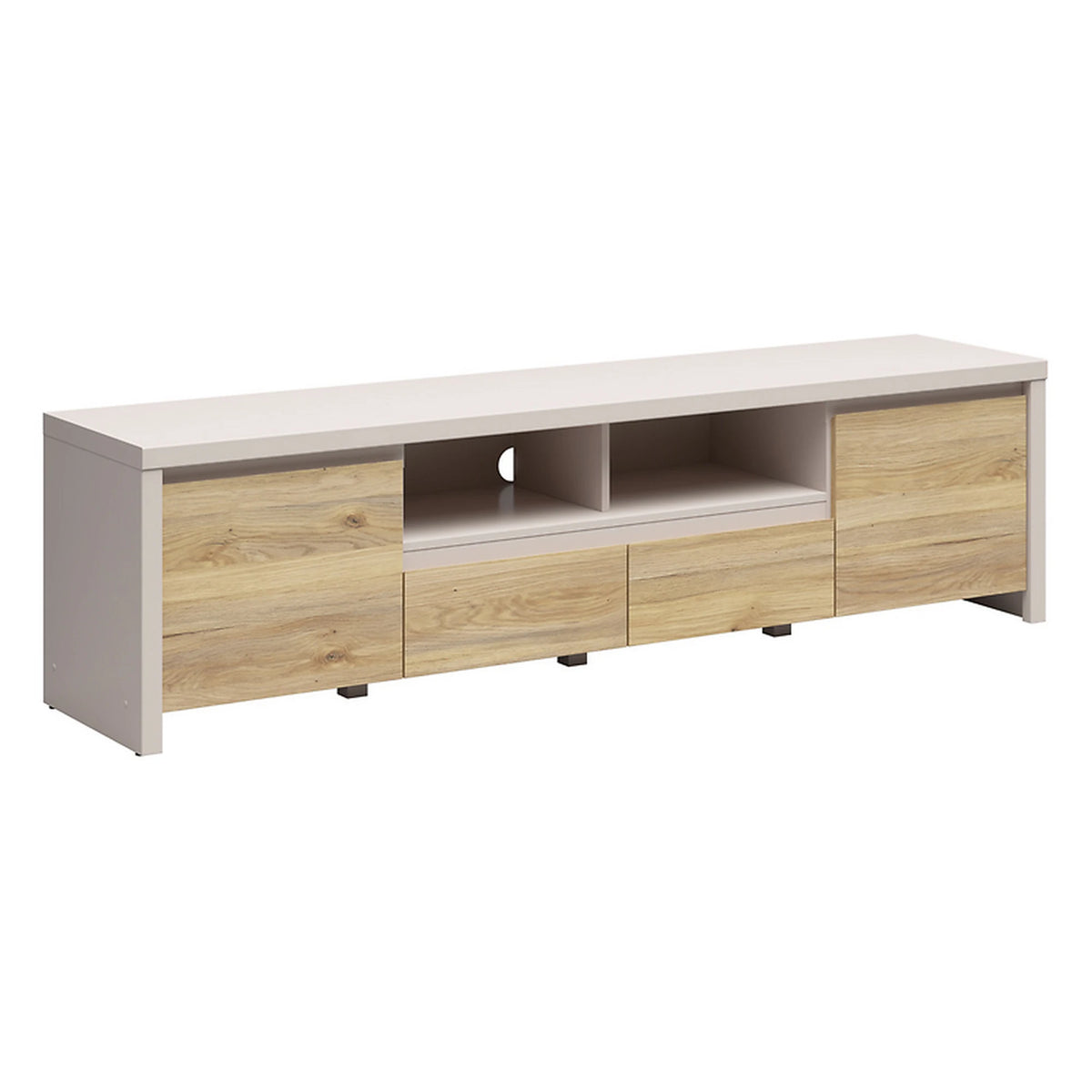 Comoda TV joasa KASPIAN, casmir/stejar, PAL, 182x40x49 cm