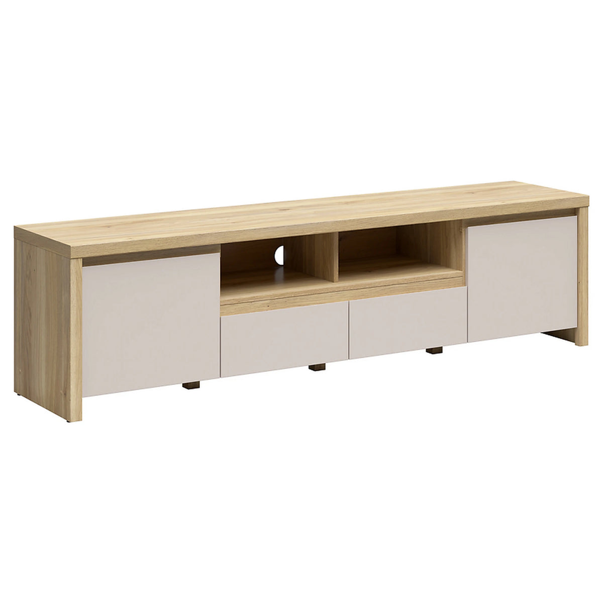 Comoda TV joasa KASPIAN, stejar/casmir, PAL, 182x40x49 cm