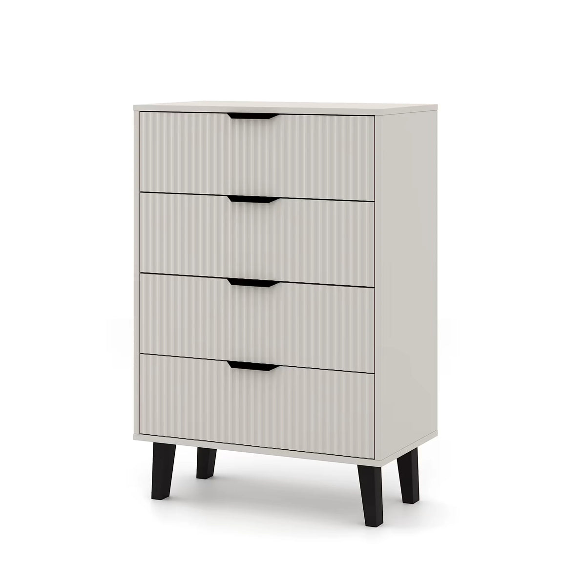Comoda cu sertare inalta BORG, casmir, PAL laminat, 70x39x103 cm