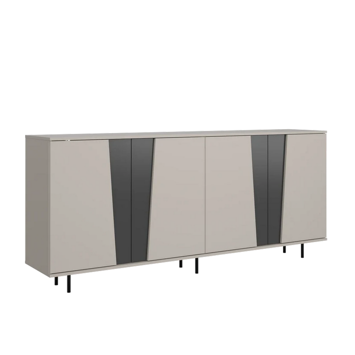 Comoda living FELIX, casmir/gri grafit, PAL laminat, 200x40x93 cm