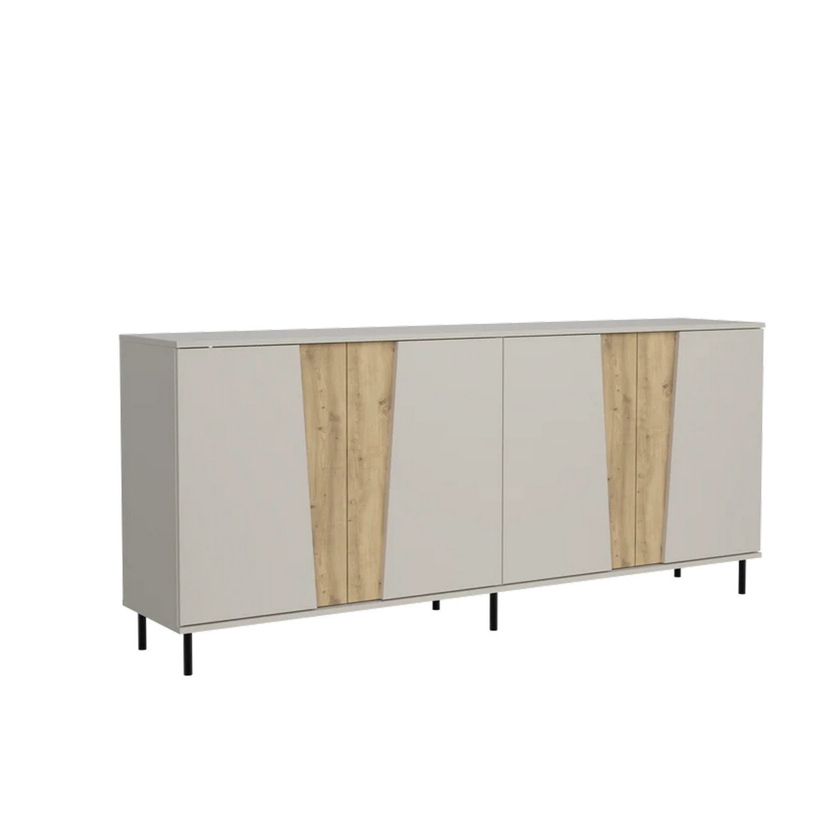 Comoda living FELIX, casmir/stejar artisan, PAL laminat, 200x40x93 cm
