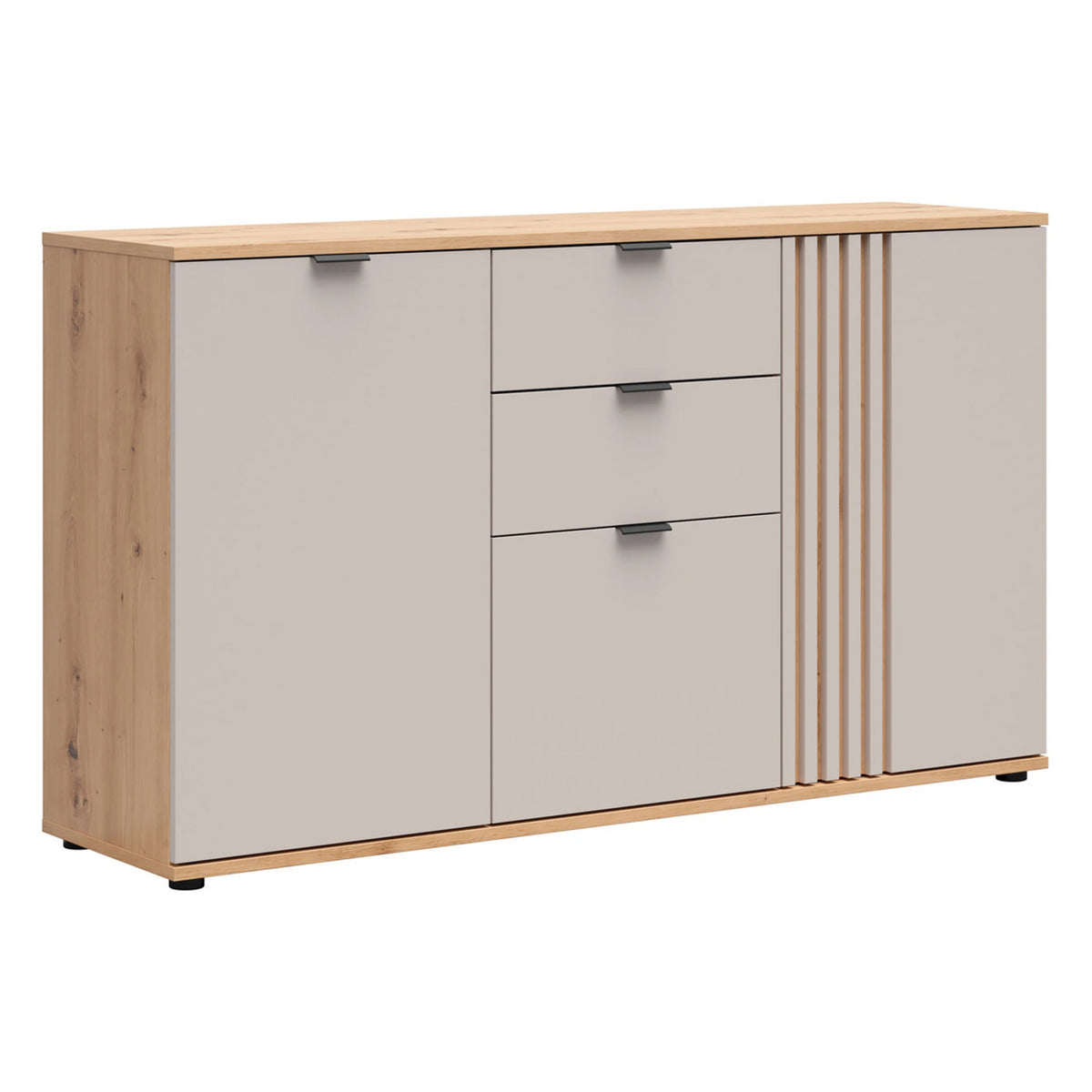 Comoda moderna dormitor BREVAS, stejar artisan/casmir, PAL, 150x40x87 cm
