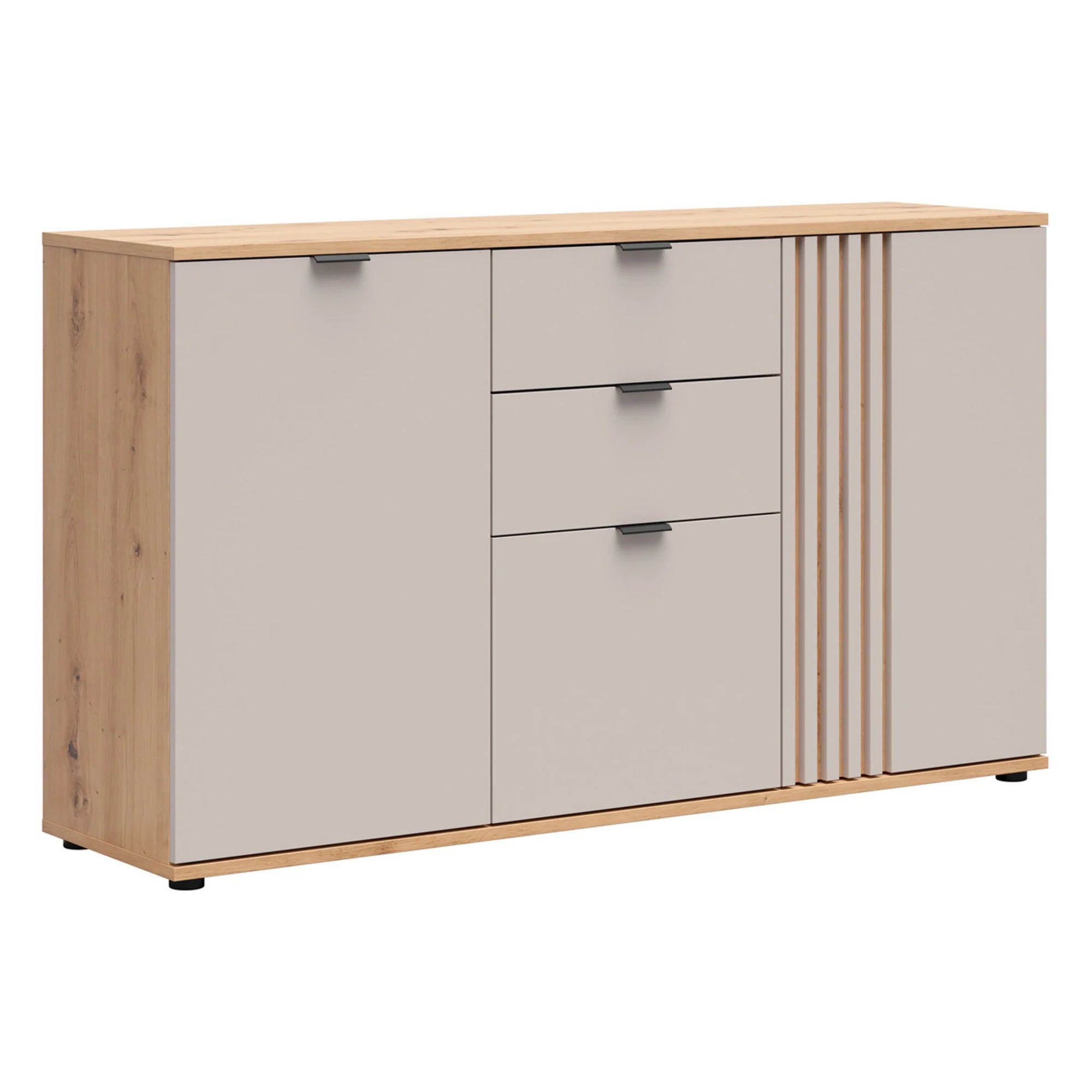 Comoda moderna dormitor BREVAS, stejar artisan/casmir, PAL, 150x40x87 cm