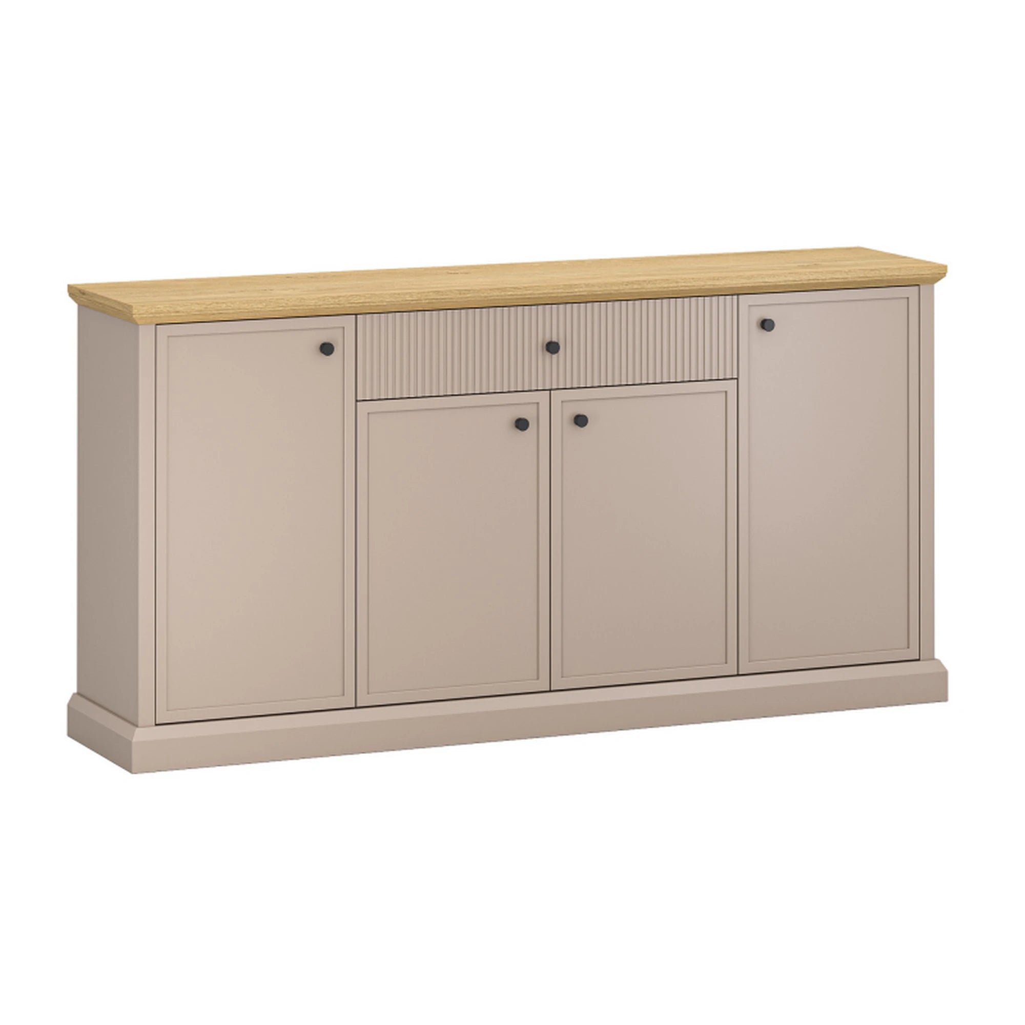Comoda moderna living IDELLO, taupe/stejar, PAL, 172x39x89 cm