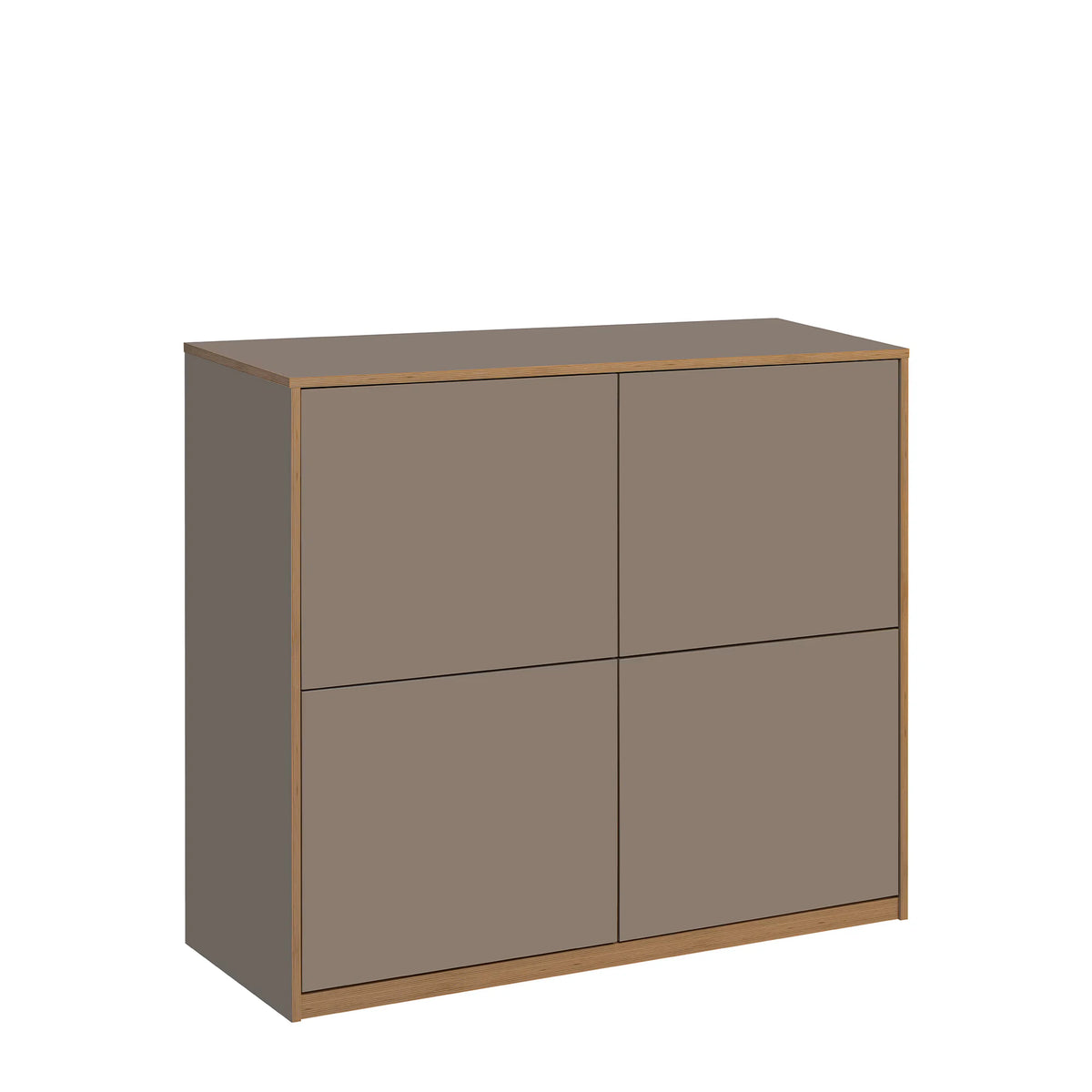 Comoda pentru living COMPLEX, gri, PAL laminat, 120x40x102 cm