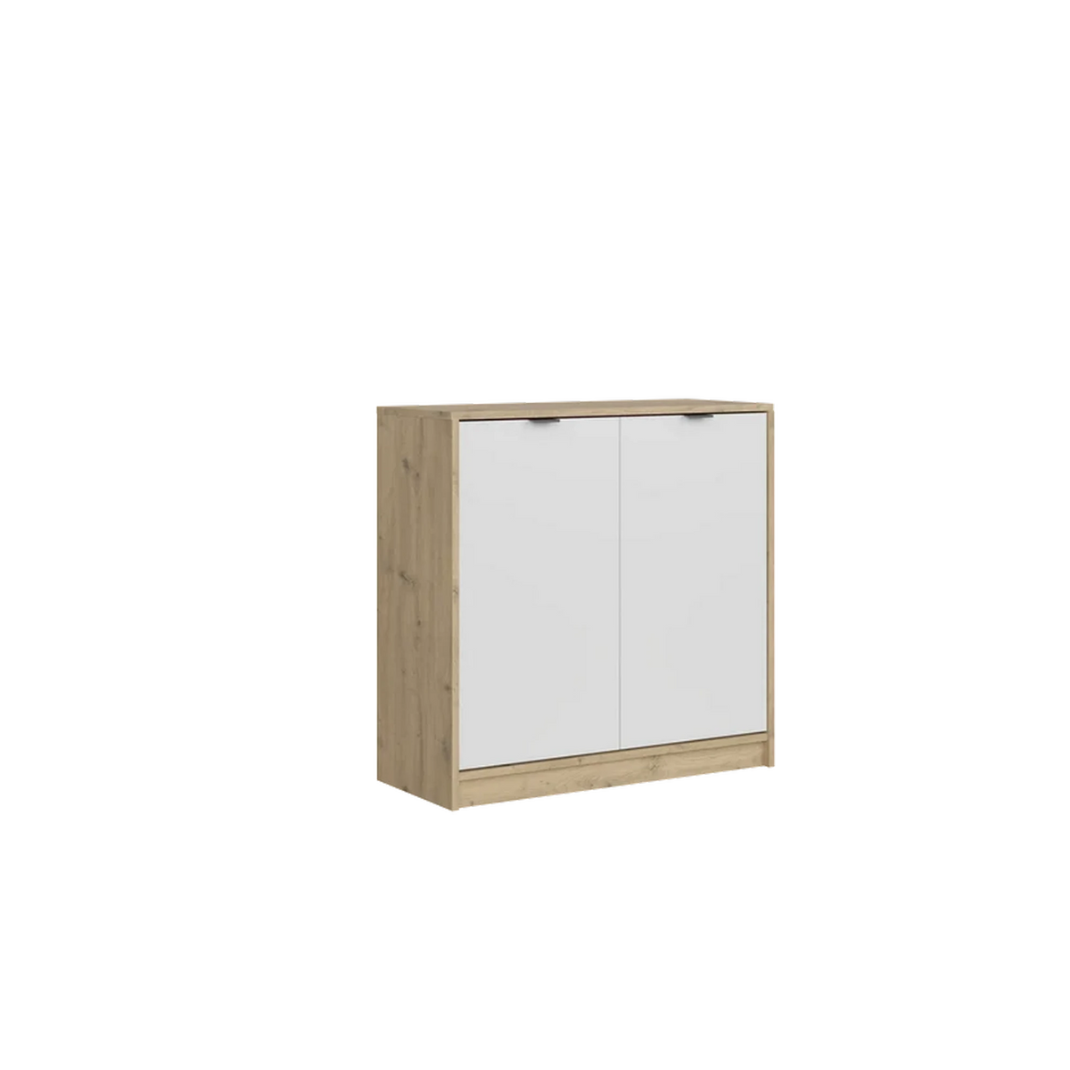 Comoda stejar alb NEPON, PAL laminat, 80x34x82 cm