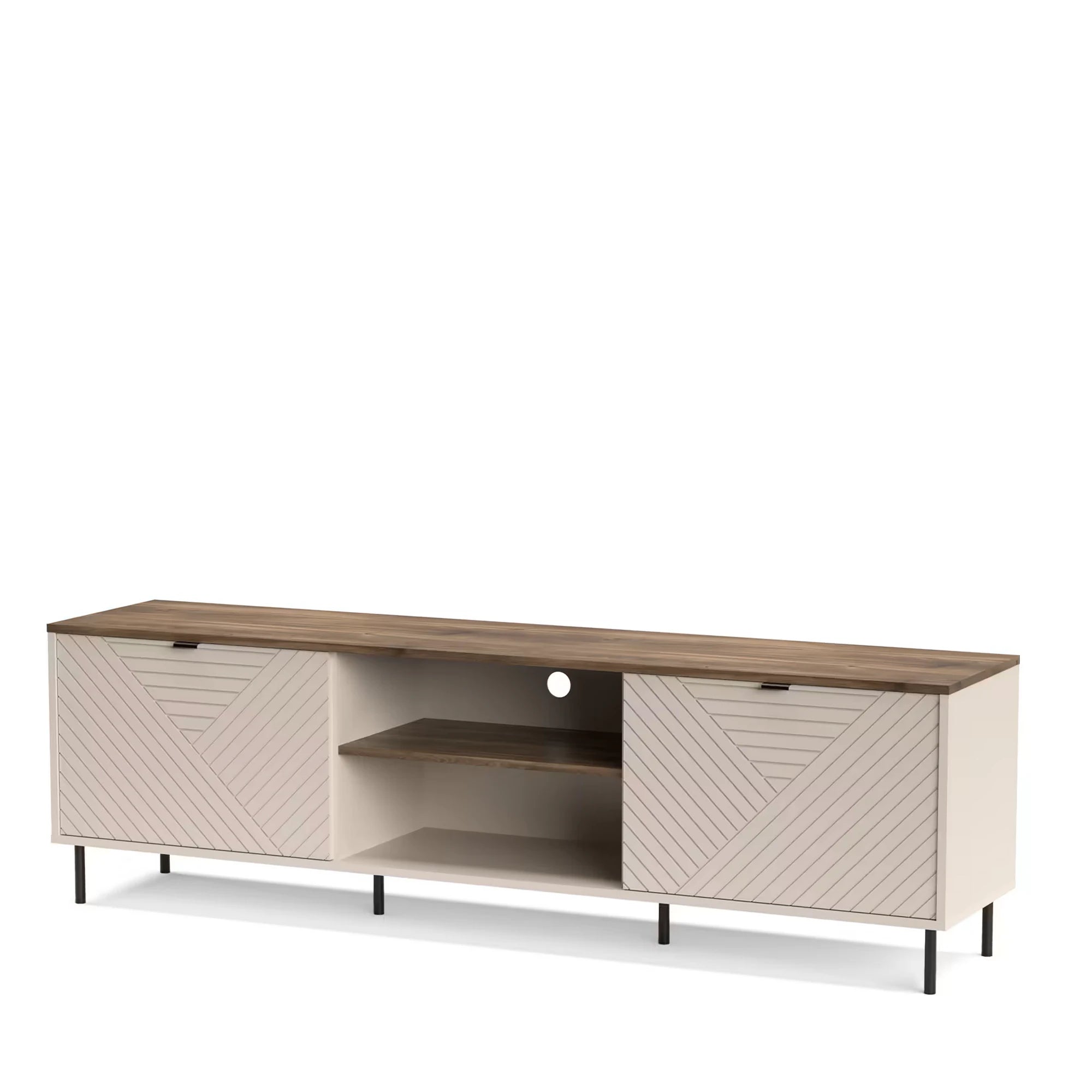Comoda tv sufragerie EVO, casmir/stejar, PAL laminat, 183x40x55 cm