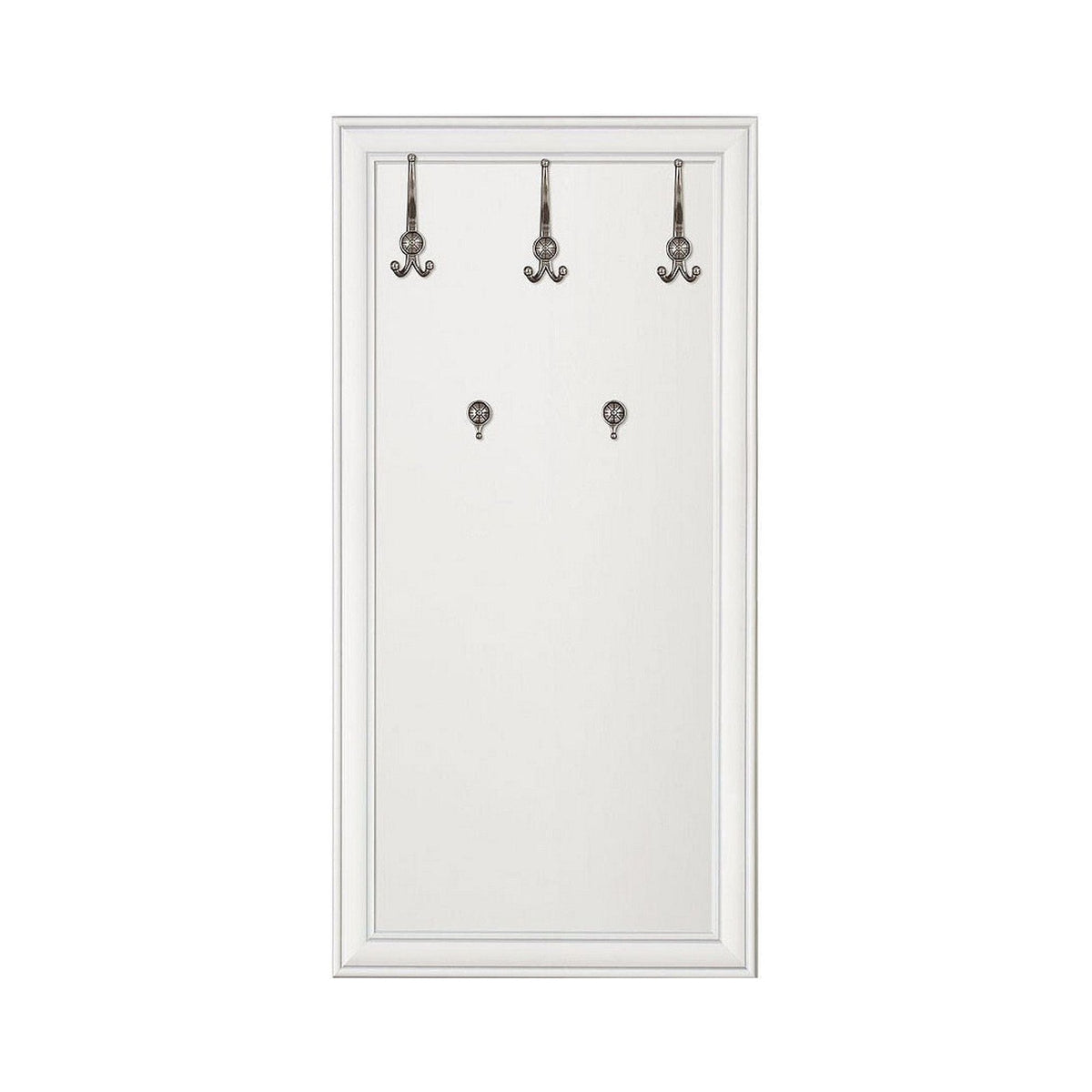 Cuier hol intrare IDENTO, alb, PAL/metal, 75x3x144 cm