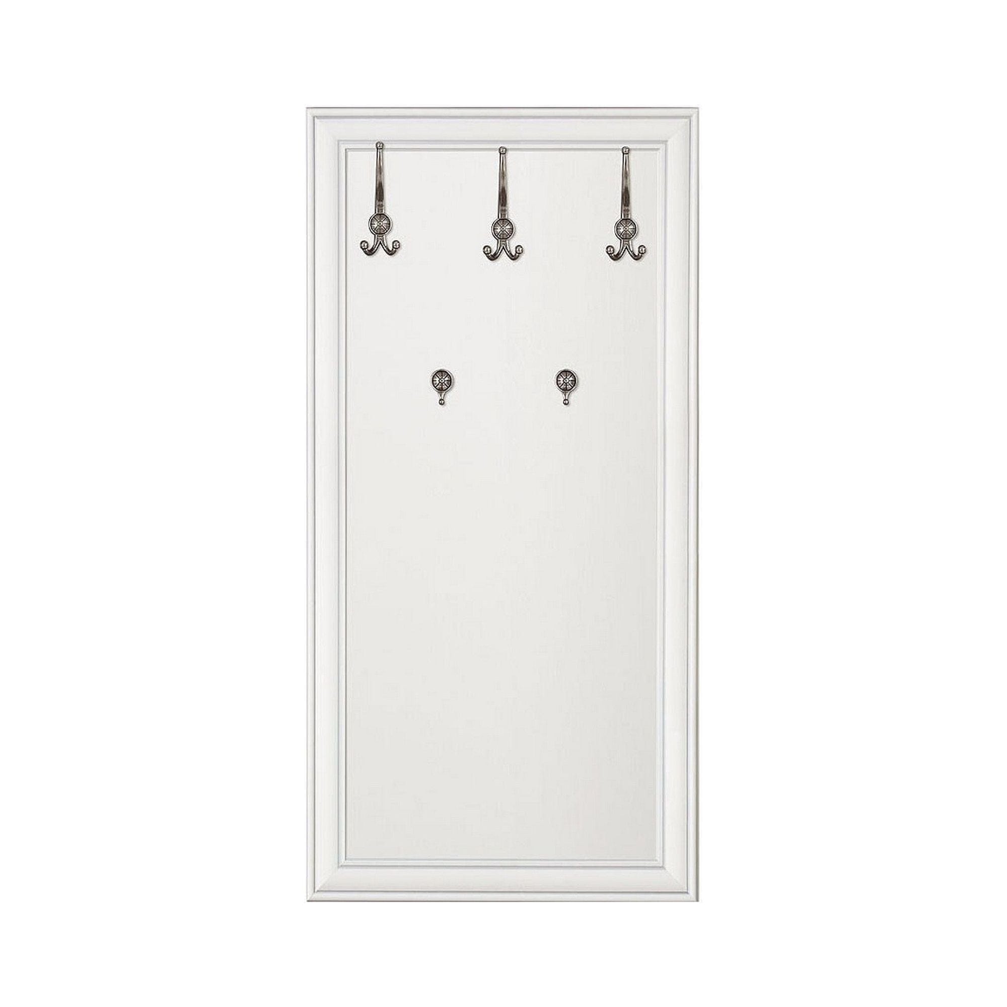 Cuier hol intrare IDENTO, alb, PAL/metal, 75x3x144 cm