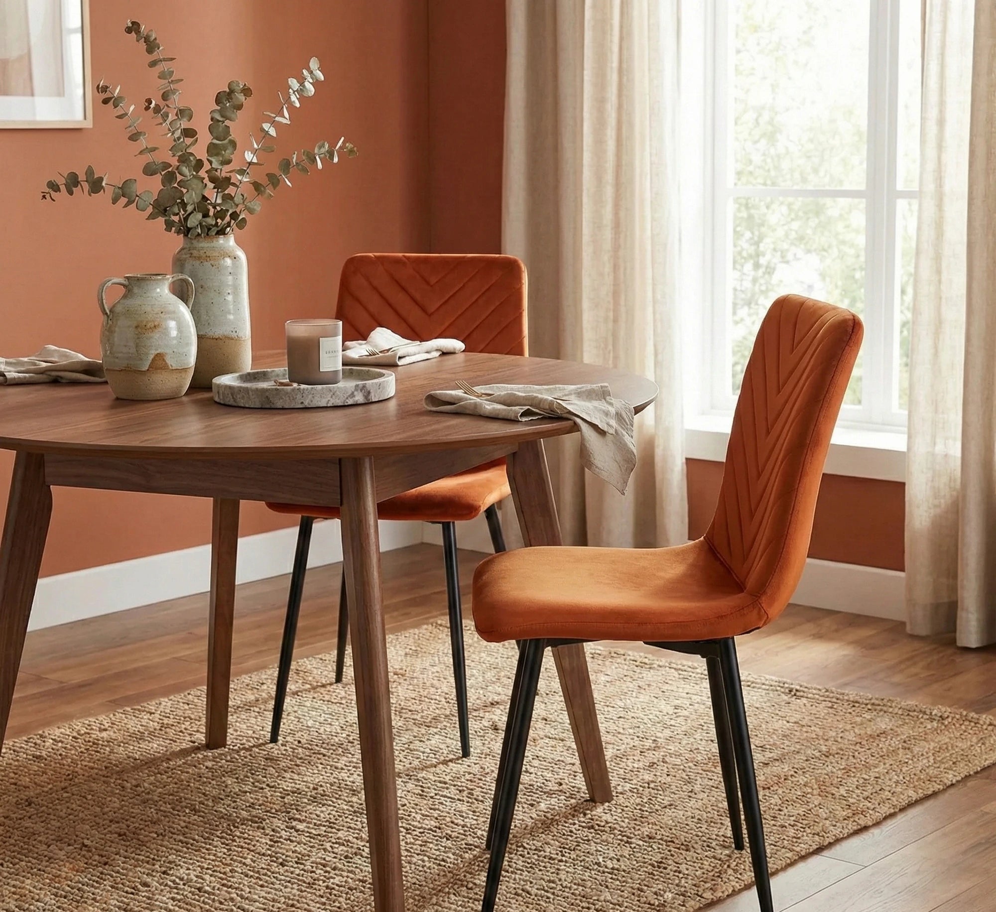 Scaun DAREN, scortisoara - Bluvel 4215, stofa catifelata/metal, 45x39x91 cm