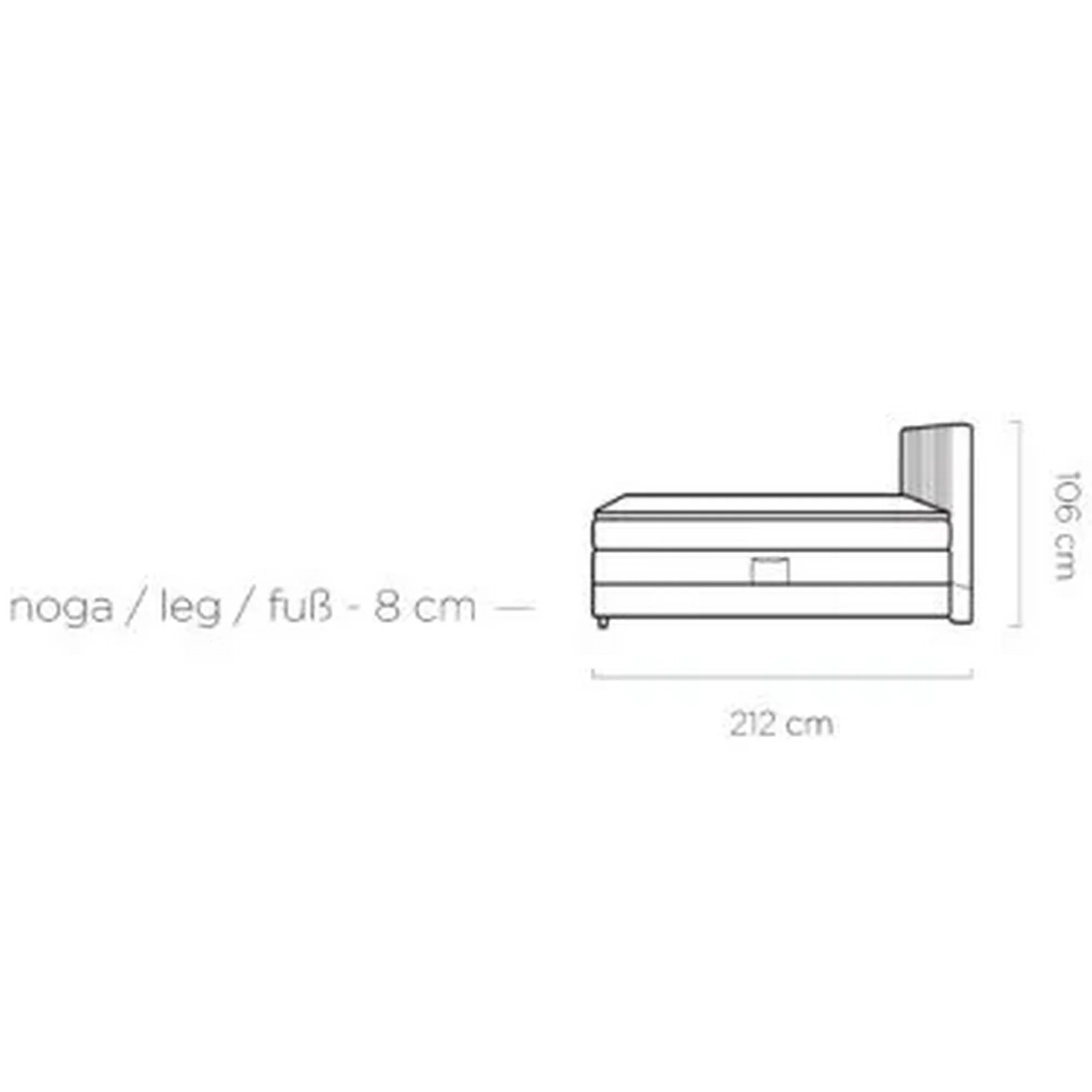 Pat boxspring DIXON 120x200, personalizabil materiale Gama Premium, cu mecanism electric, saltele si topper