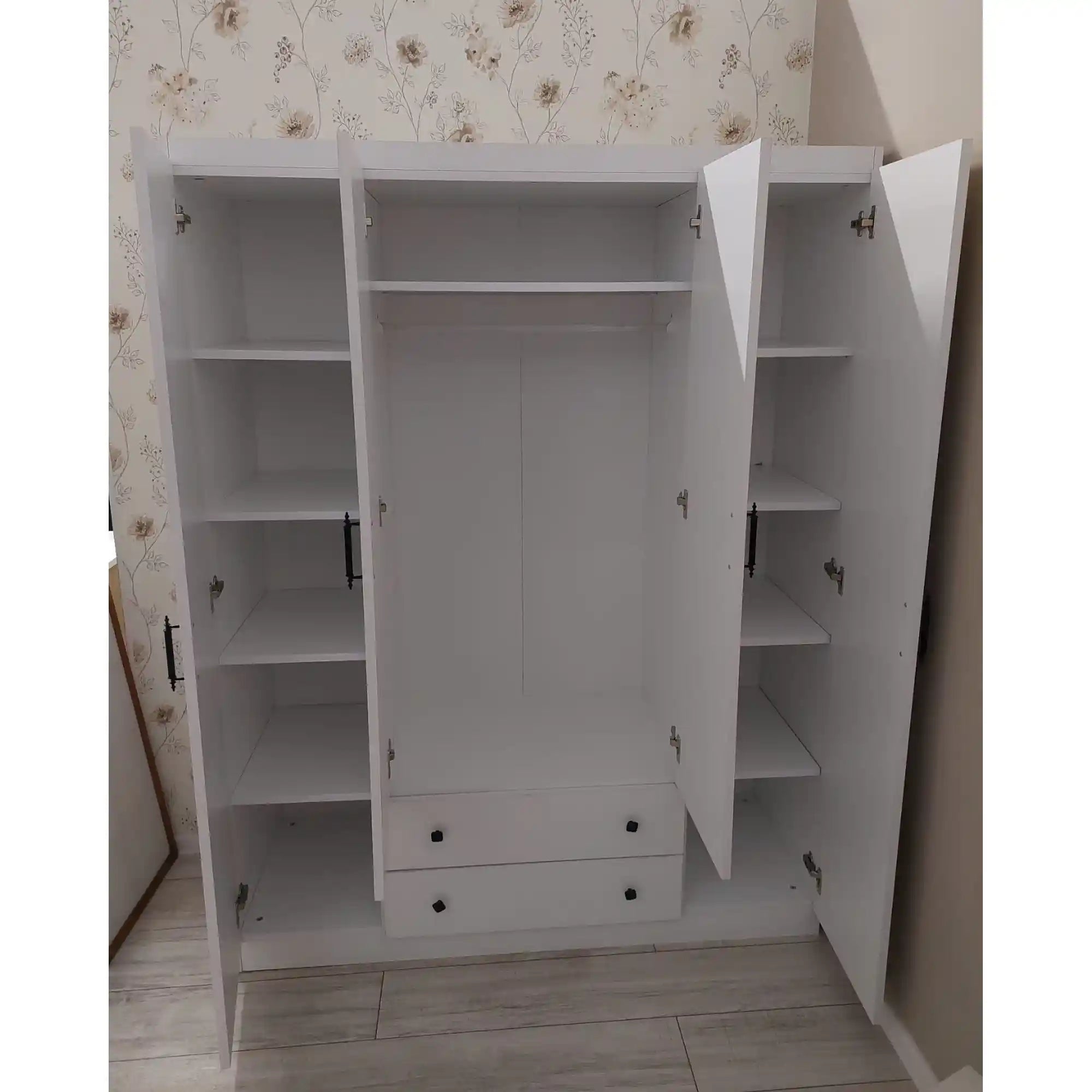 PRODUS RESIGILAT - Dulap LAVINIA 004, alb, PAL, cu oglinda, 140x50x186 cm