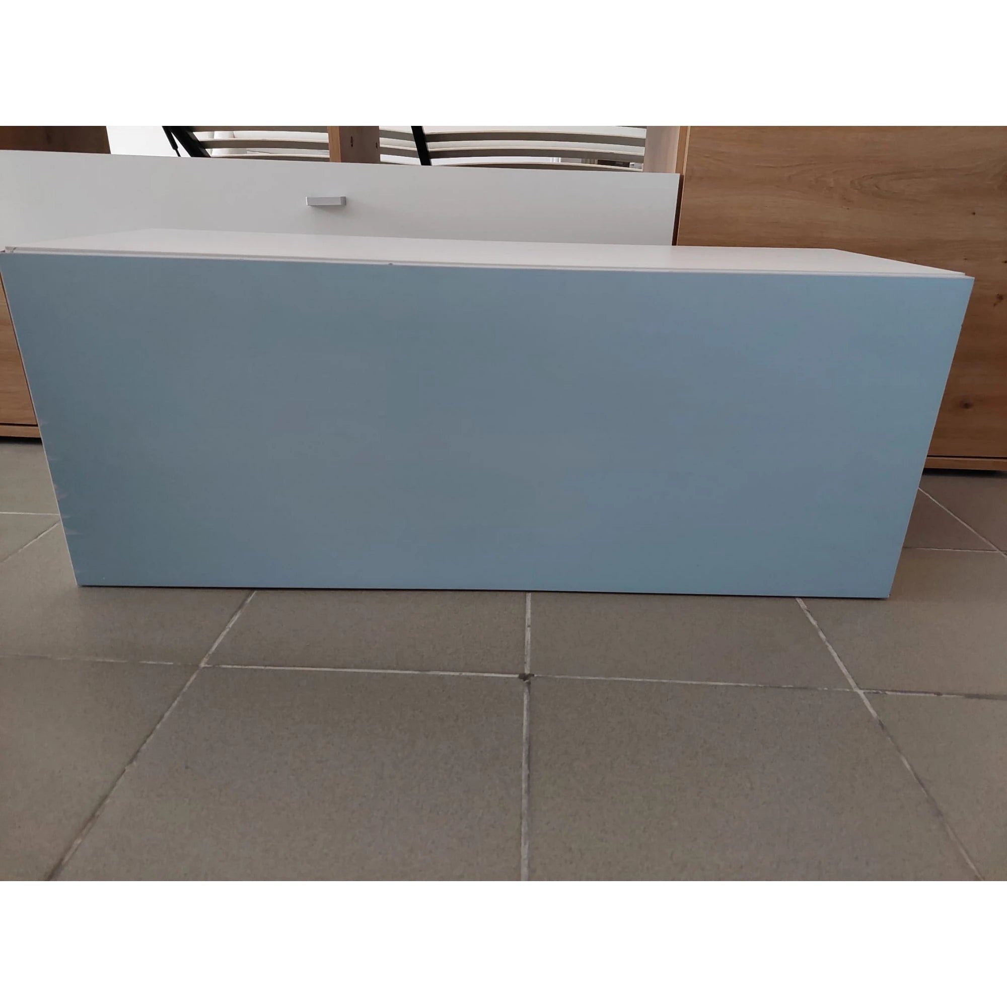 PRODUS RESIGILAT - Vitrina VIGO 90, alb, PAL/sticla, 90x32x35 cm