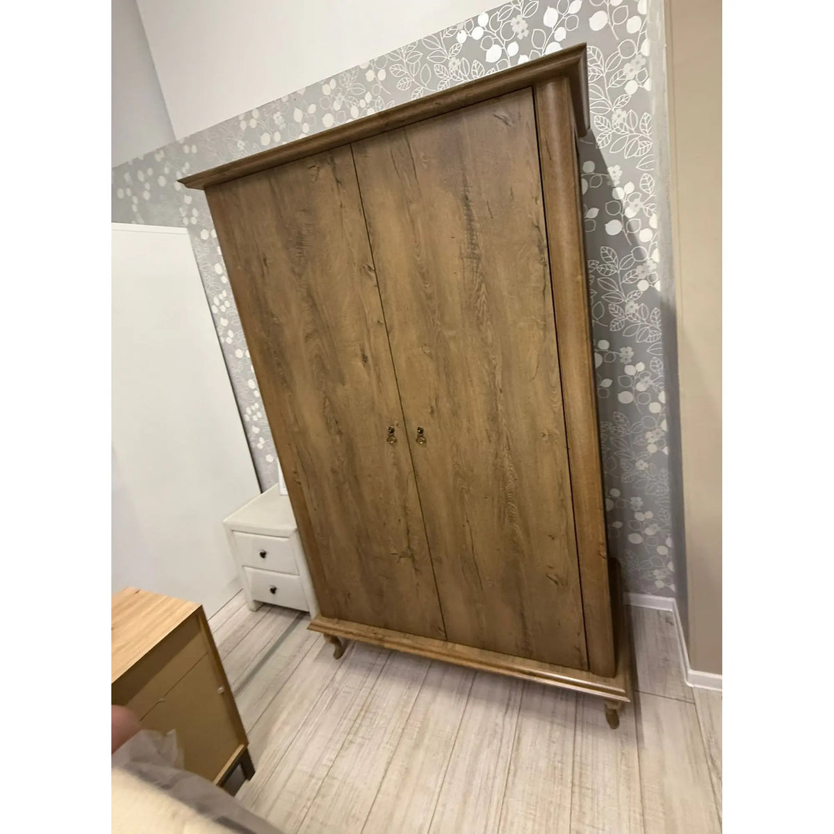 PRODUS RESIGILAT - Dulap VILAR DA1, stejar lefkas, DTD, cu 2 usi, 125x57x196 cm