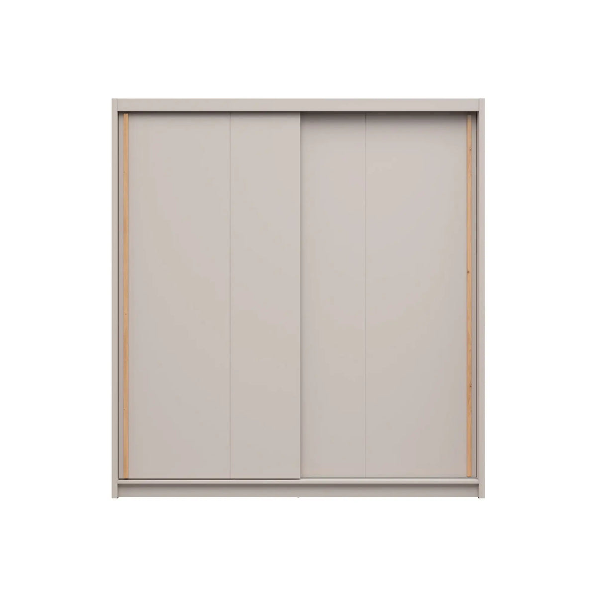 Dulap glisant AURA 200 cu container cu 3 sertare, 2 uși, cașmir, PAL, 203x60x219 cm