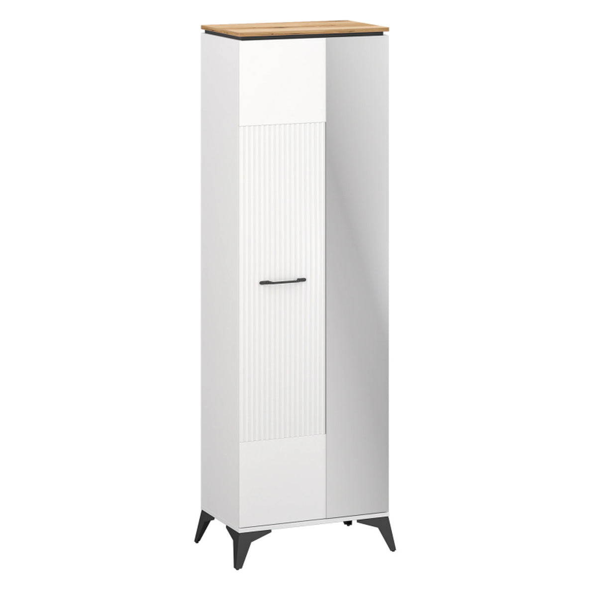 Dulap ingust alb VELUTTO, PAL, 63x39x205 cm