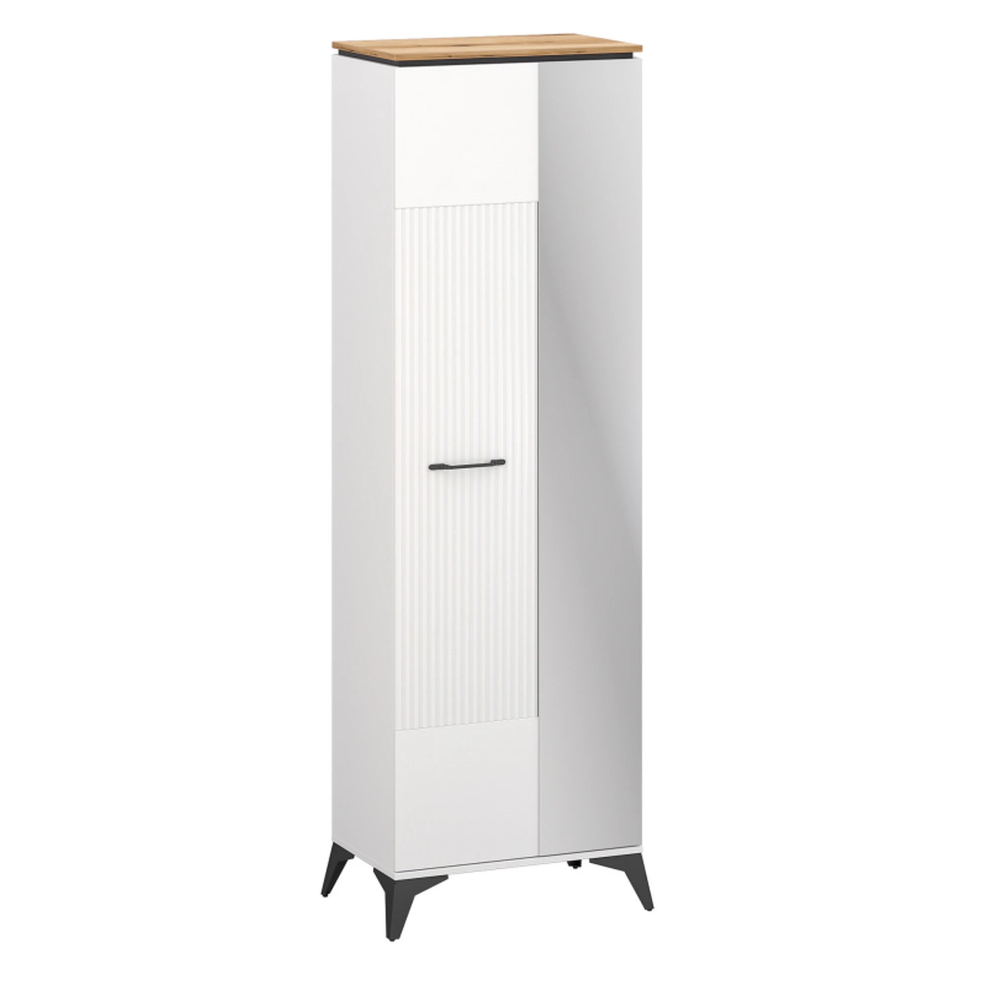 Dulap ingust alb VELUTTO, PAL, 63x39x205 cm