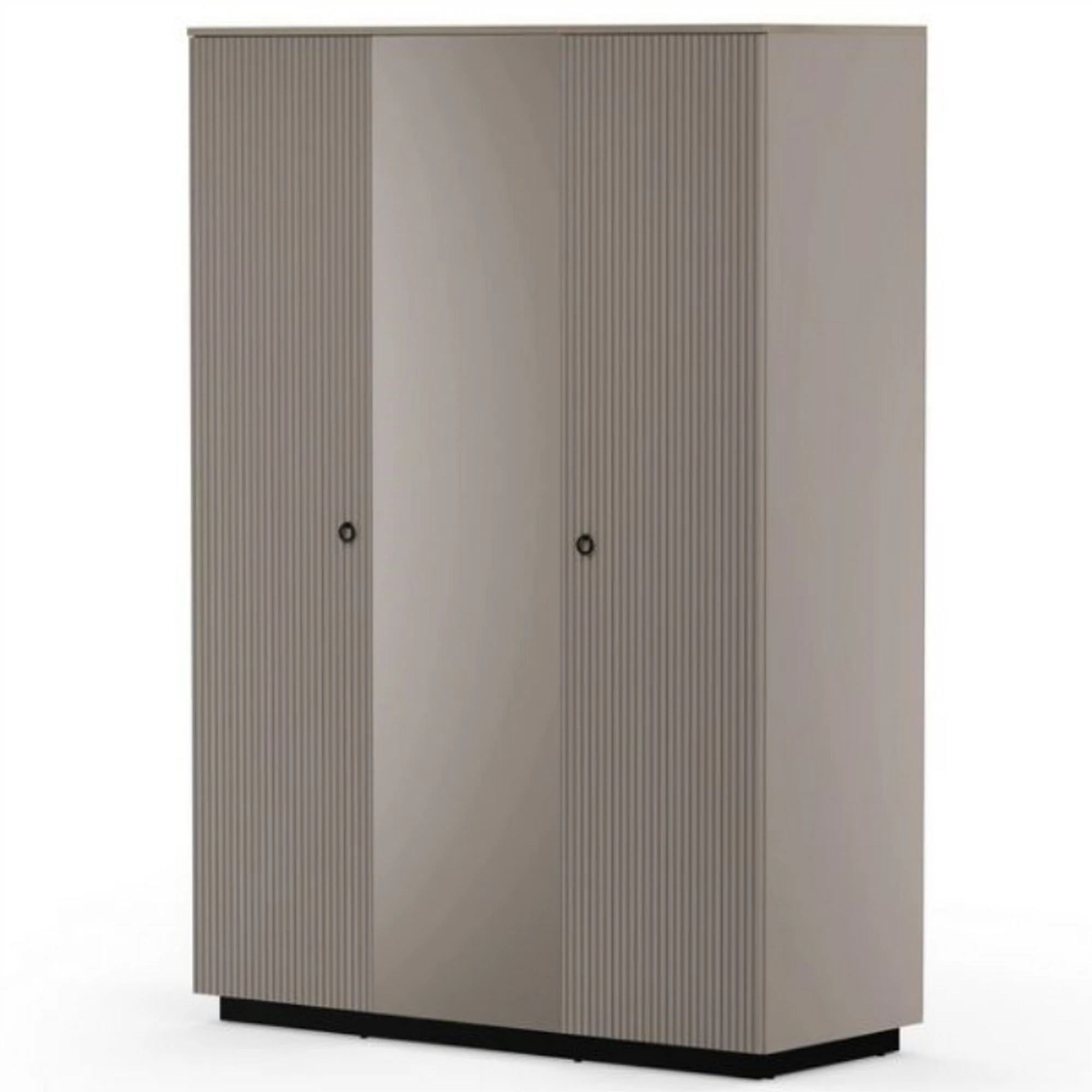 Dulap modern dormitor DOMINICA, grej/stejar, PAL laminat, 153x60x218 cm