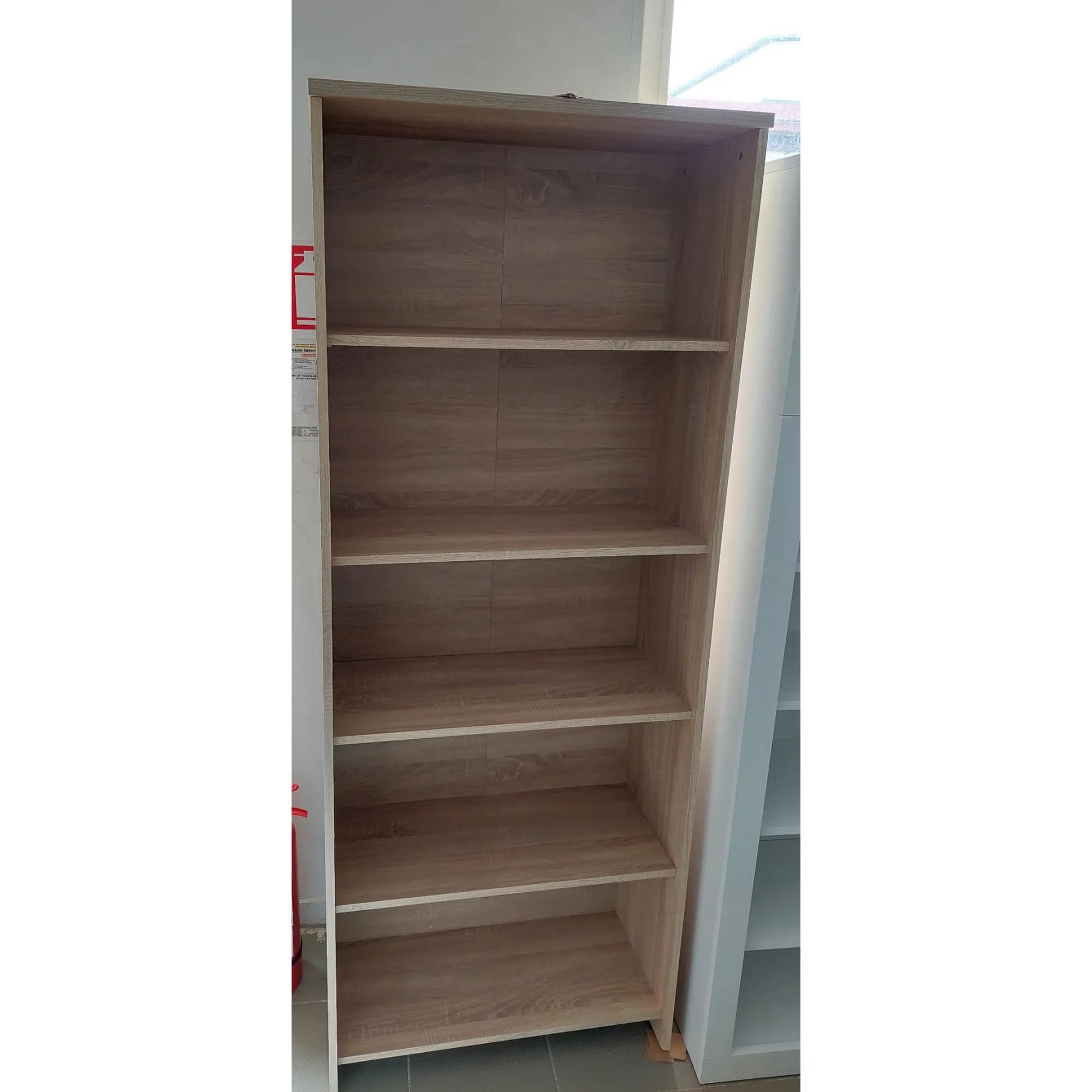 PRODUS RESIGILAT - Biblioteca JOHAN 2 NEW 04, stejar sonoma, PAL, 73x34x186 cm